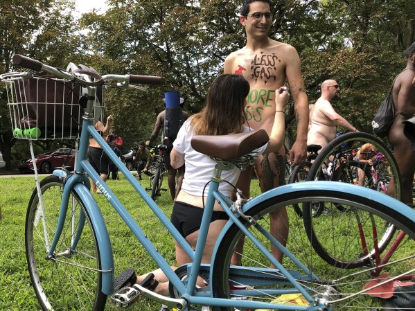 Naked woman 2025 riding a bike